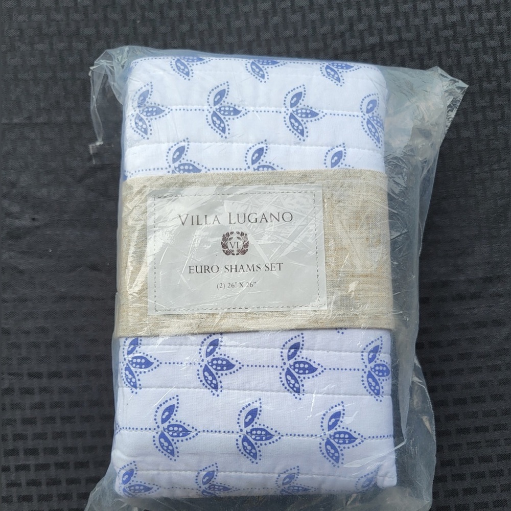 NWT Villa Lugano Euro Shams Set